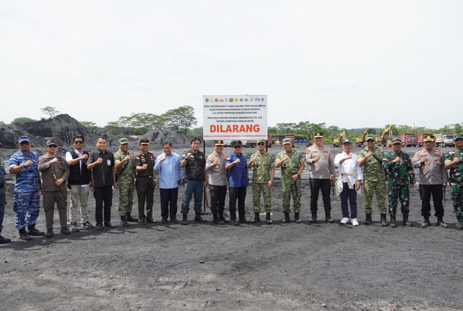 Satgas PKH Kuasai Kembali 1.699 Hektare Lahan Tambang PT AKT di Murung Raya