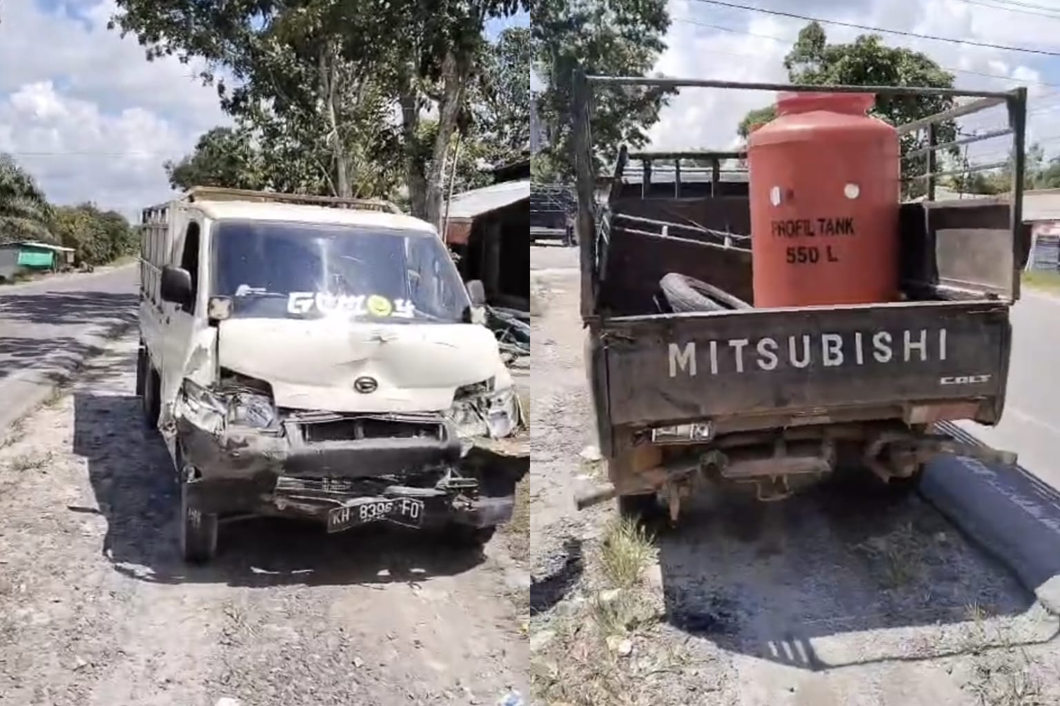 Tabrakan Beruntun di Simpang Kodok Kobar, Grand Max Hantam L300 dari Belakang