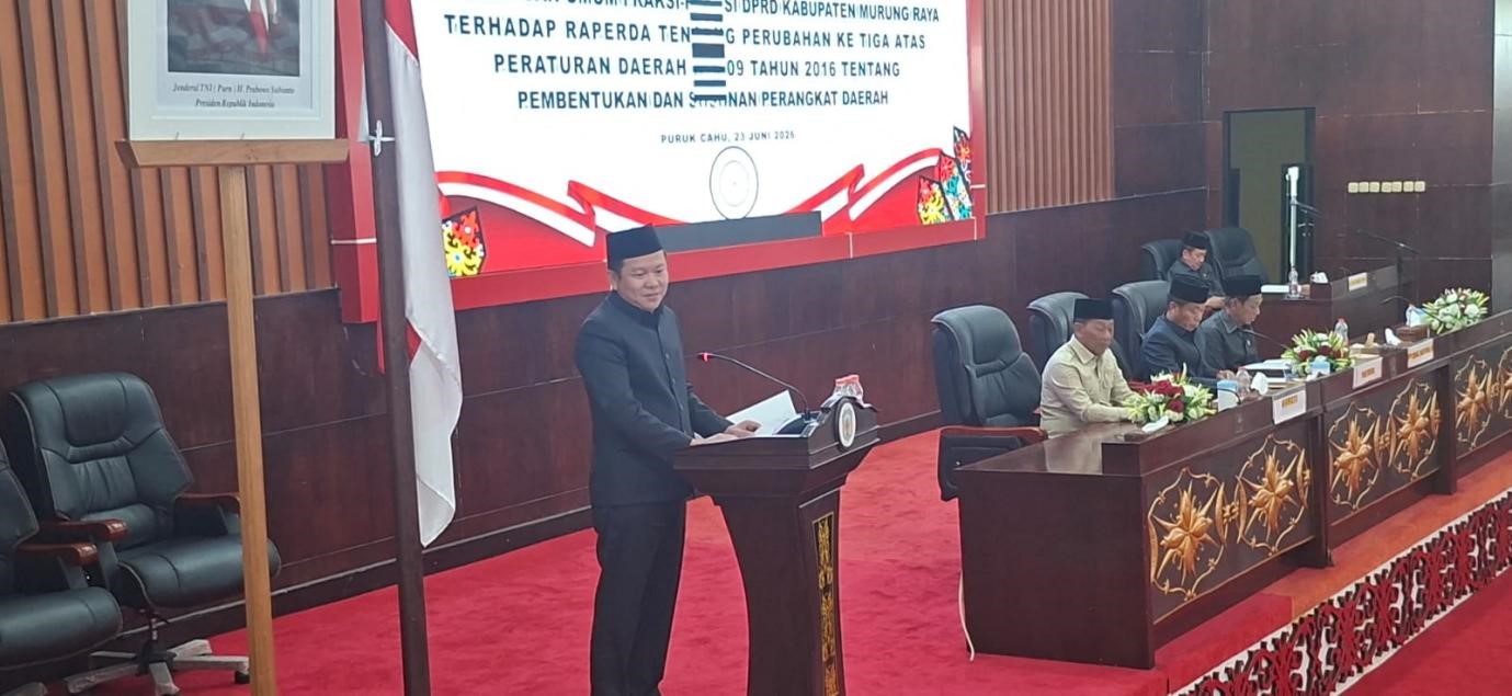 Fraksi PPP DPRD Murung Raya Dukung Perubahan Perda Susunan Perangkat Daerah