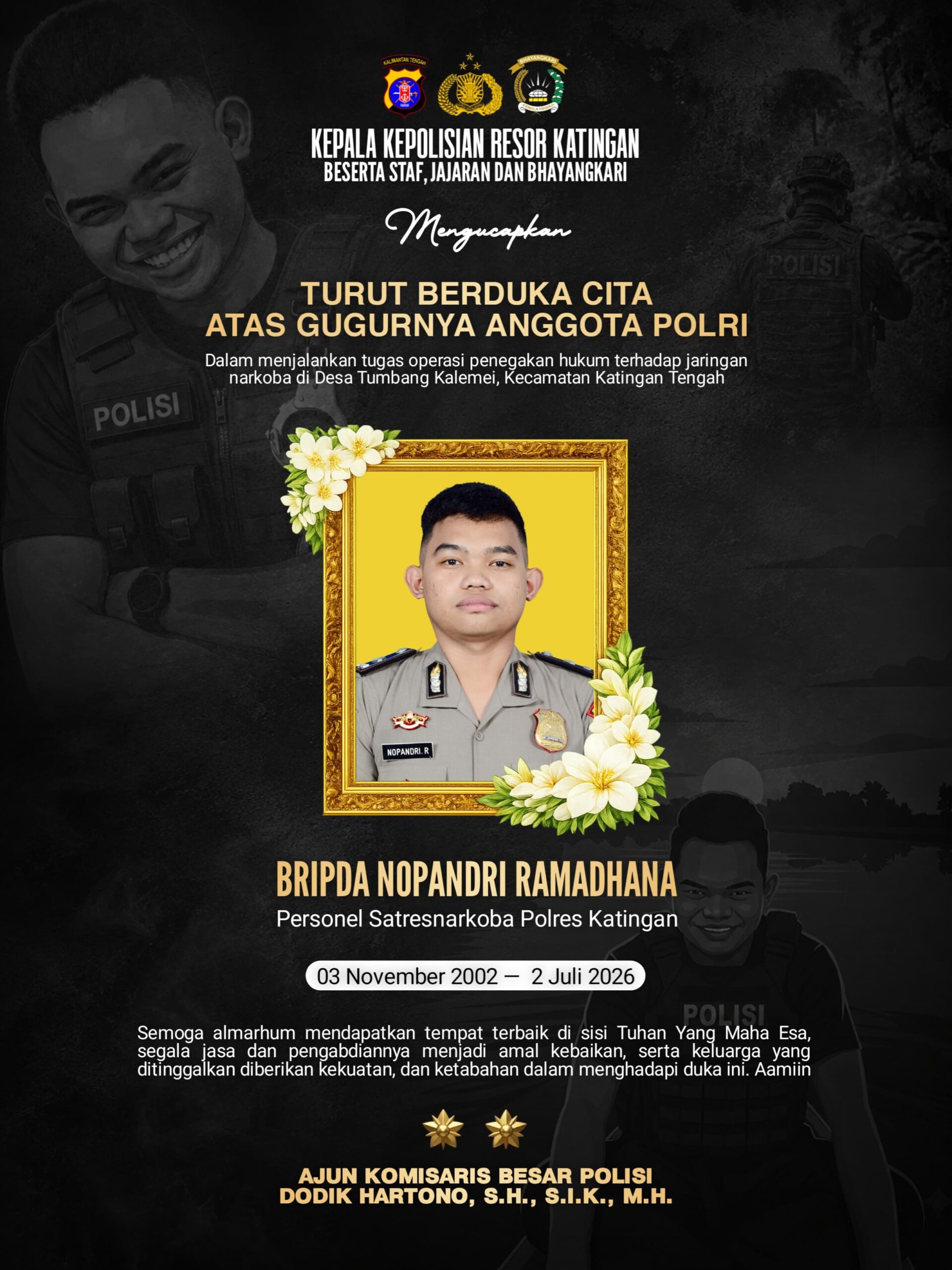 Satu Anggota Polres Katingan Ditemukan Meninggal, Pencarian Rekannya Terus Berlanjut