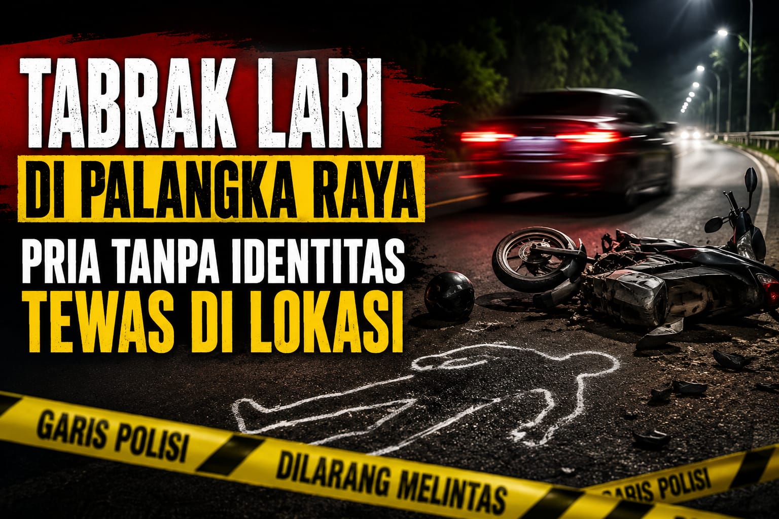 Pria Tanpa Identitas Tewas Diduga Jadi Korban Tabrak Lari di Jalan Adonis Samad