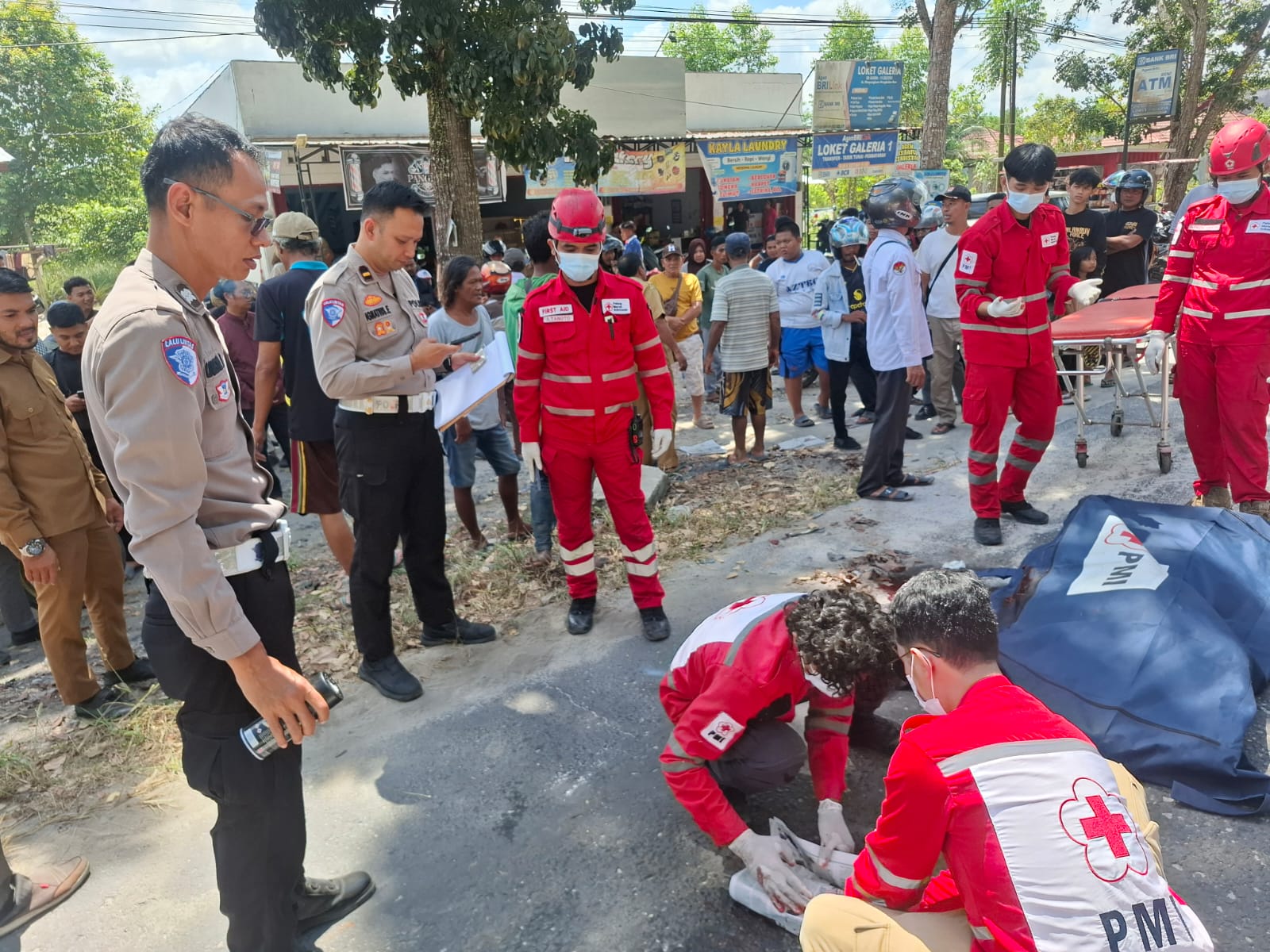 Kecelakaan Beruntun di Jalan Poros Kumpai Batu Atas, Seorang Pemotor Tewas di Tempat