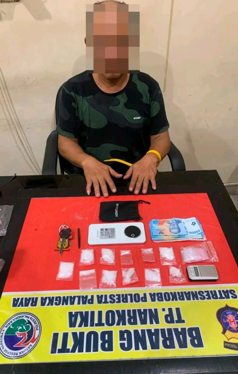 Pria di Panarung Ditangkap Polisi, Sabu 39 Gram Disita