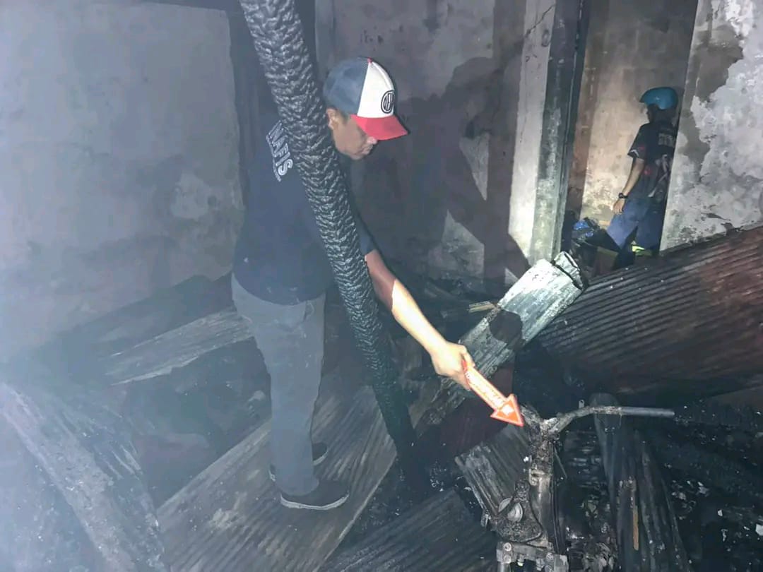 Lima Pintu Kontrakan di Jalan Kartini Palangka Raya Terbakar, Kerugian Capai Rp350 Juta