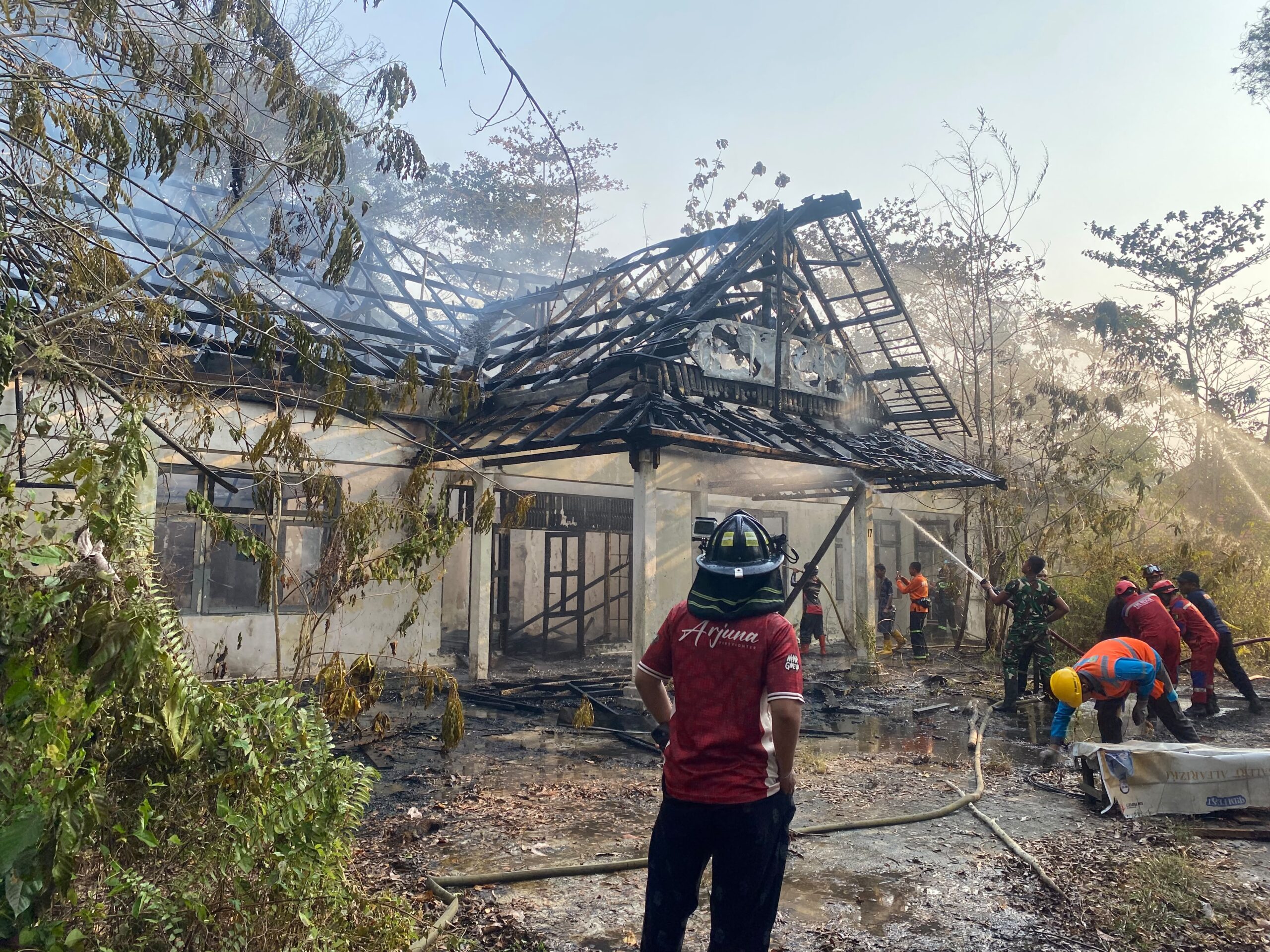 Pria Diamankan Usai Bakar Eks Dayak Pos UPR, Polisi Ungkap Faktanya