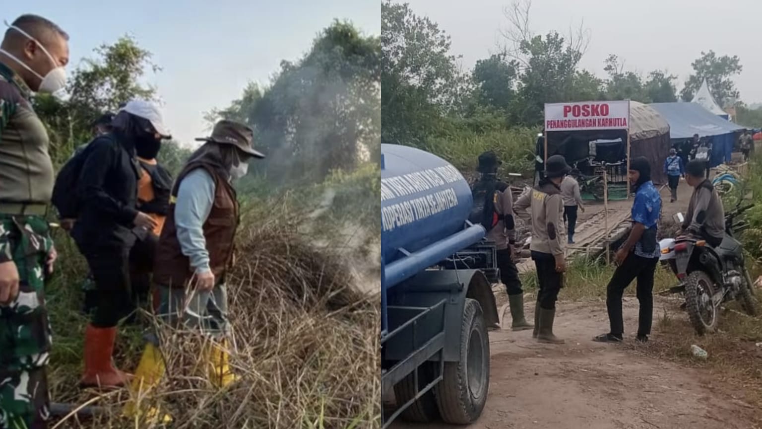 Pemkab Kobar Siaga 24 Jam untuk Jinakkan Karhutla, Perumdam Tirta Arut Suplai Air ke Posko